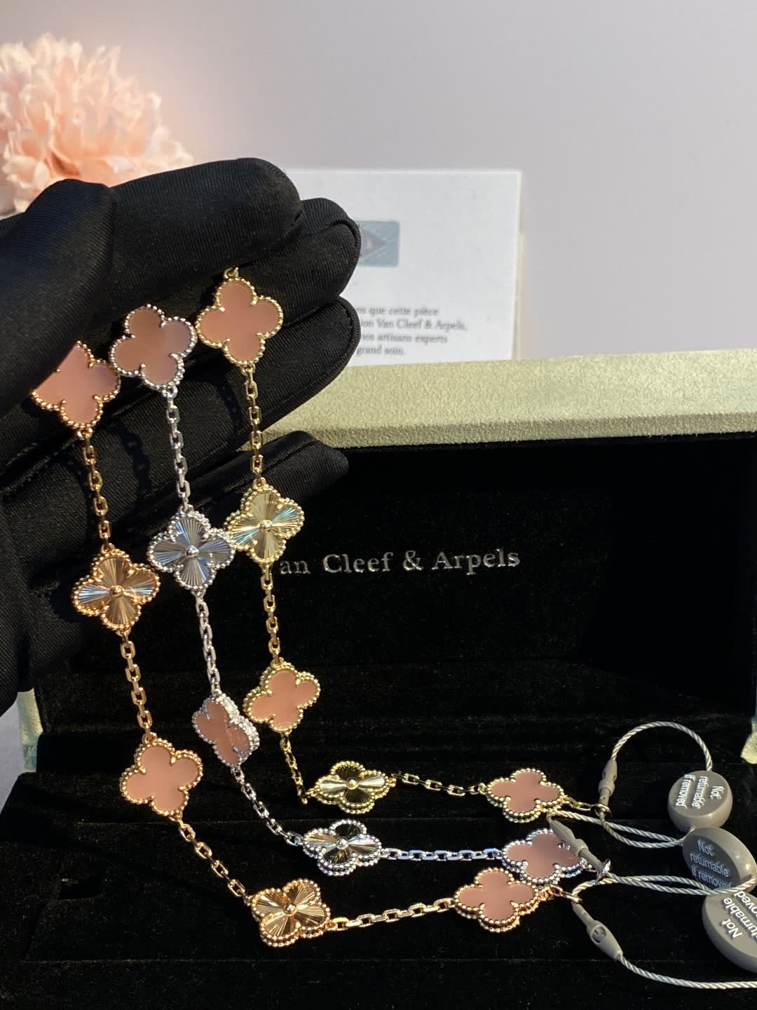 Van Cleef & Arpels Vintage Alhambra Pink Gold Bracelet Van Cleef & Arpels Vintage Alhambra Pink Gold Bracelet